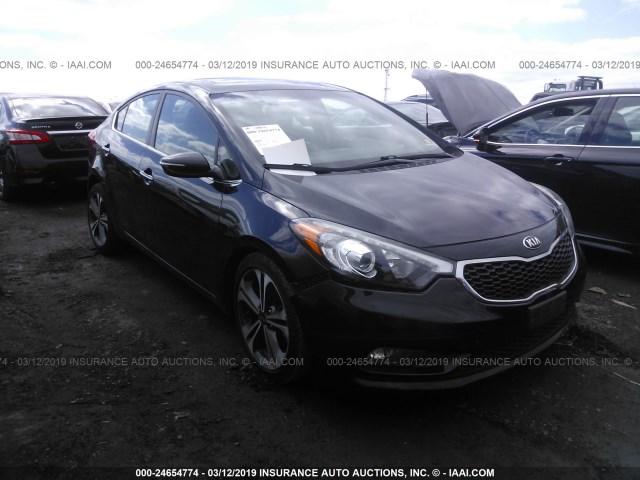 KNAFZ4A82E5058436 - 2014 KIA FORTE EX BLACK photo 1