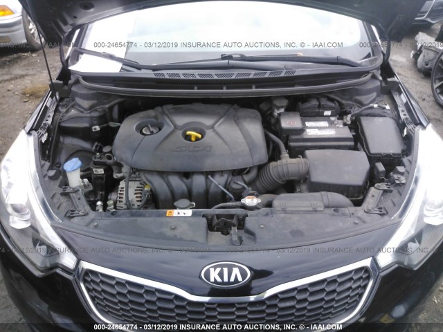 KNAFZ4A82E5058436 - 2014 KIA FORTE EX BLACK photo 10