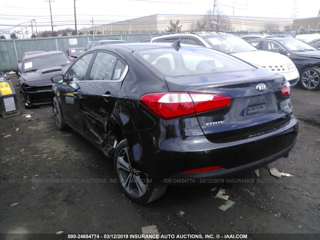 KNAFZ4A82E5058436 - 2014 KIA FORTE EX BLACK photo 3