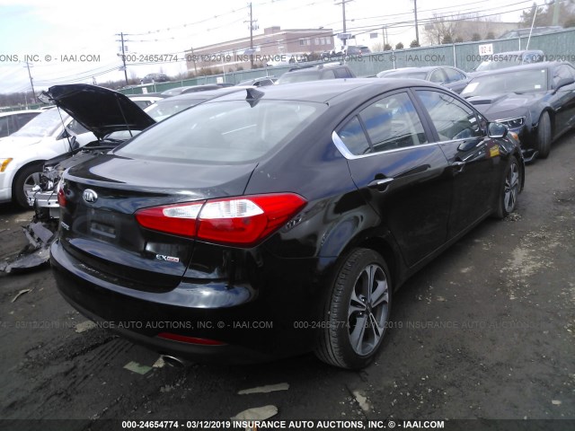 KNAFZ4A82E5058436 - 2014 KIA FORTE EX BLACK photo 4