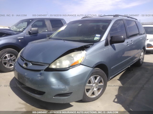 5TDZK23C48S194544 - 2008 TOYOTA SIENNA CE/LE BLUE photo 2