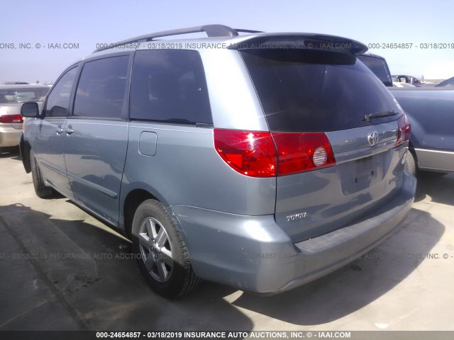 5TDZK23C48S194544 - 2008 TOYOTA SIENNA CE/LE BLUE photo 3