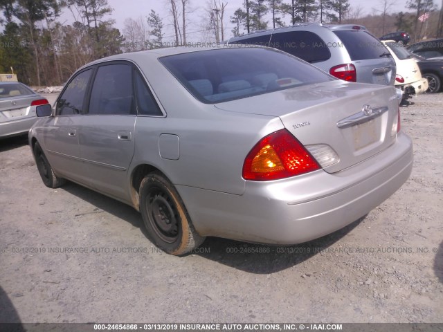 4T1BF28B01U185794 - 2001 TOYOTA AVALON XL/XLS SILVER photo 3