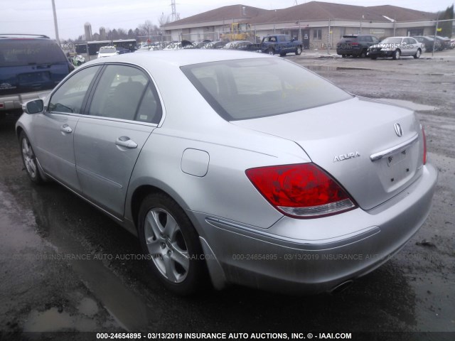 JH4KB16628C000871 - 2008 ACURA RL SILVER photo 3