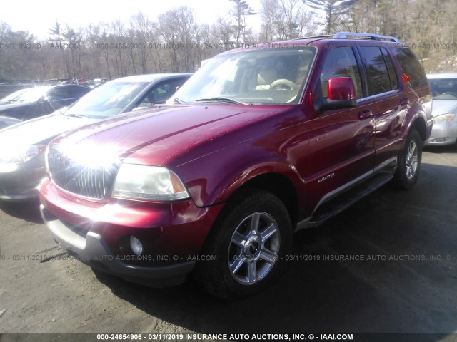 5LMEU88H55ZJ30886 - 2005 LINCOLN AVIATOR 红色 照片 2