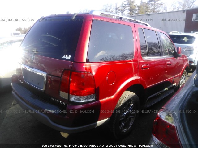 5LMEU88H55ZJ30886 - 2005 LINCOLN AVIATOR 红色 照片 4