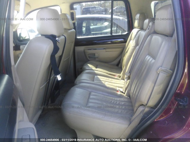 5LMEU88H55ZJ30886 - 2005 LINCOLN AVIATOR 红色 照片 8