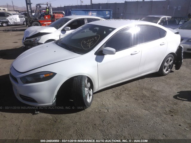 1C3CDFBA2GD604697 - 2016 DODGE DART SXT WHITE photo 2