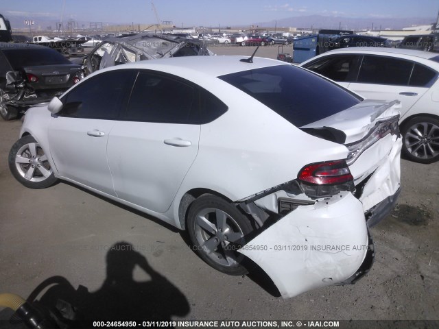 1C3CDFBA2GD604697 - 2016 DODGE DART SXT WHITE photo 3