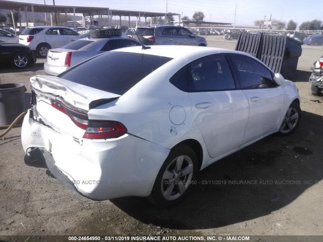 1C3CDFBA2GD604697 - 2016 DODGE DART SXT WHITE photo 4