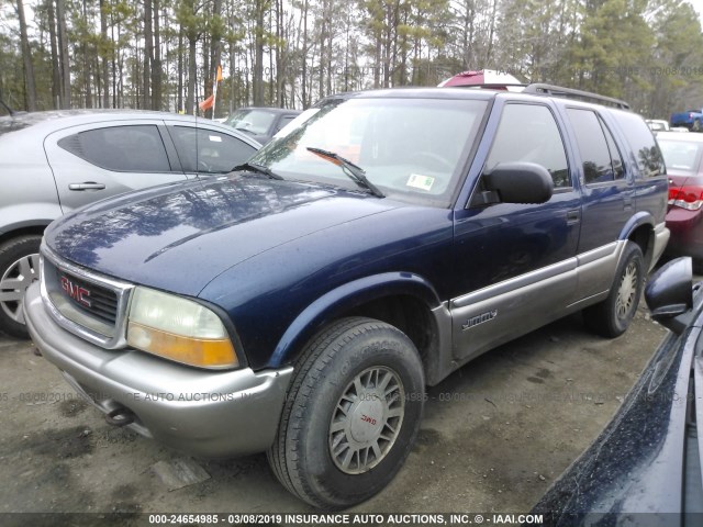 1GKDT13W912146728 - 2001 GMC JIMMY BLUE photo 2