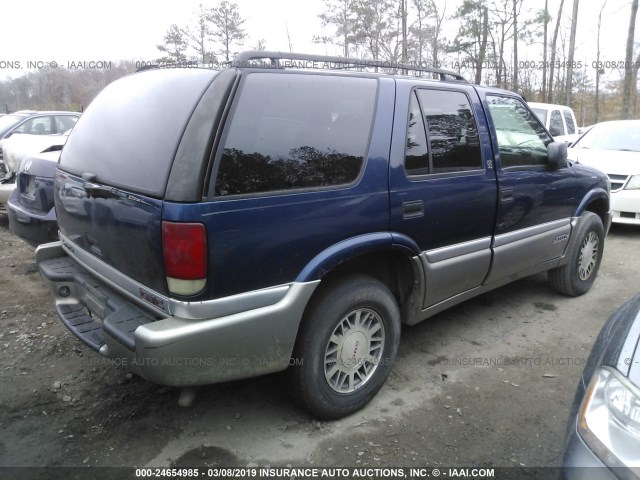 1GKDT13W912146728 - 2001 GMC JIMMY BLUE photo 4