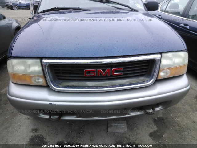 1GKDT13W912146728 - 2001 GMC JIMMY BLUE photo 6