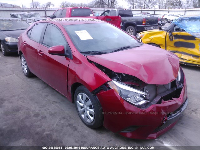 5YFBURHE0GP423081 - 2016 TOYOTA COROLLA L/LE/LE PLS/PRM/S/S PLS RED photo 1