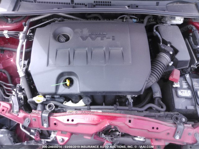 5YFBURHE0GP423081 - 2016 TOYOTA COROLLA L/LE/LE PLS/PRM/S/S PLS RED photo 10