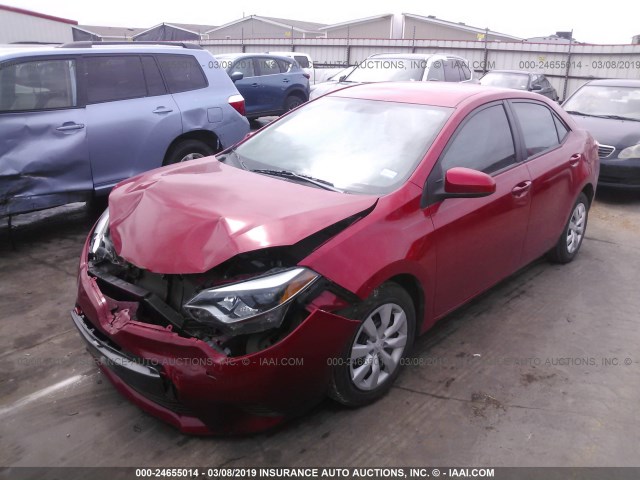 5YFBURHE0GP423081 - 2016 TOYOTA COROLLA L/LE/LE PLS/PRM/S/S PLS RED photo 2