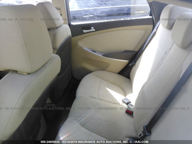 KMHCT4AE4DU304805 - 2013 HYUNDAI ACCENT GLS/GS TAN photo 8