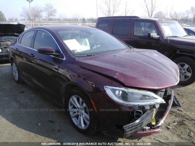 1C3CCCAB4FN529974 - 2015 CHRYSLER 200 LIMITED MAROON photo 1