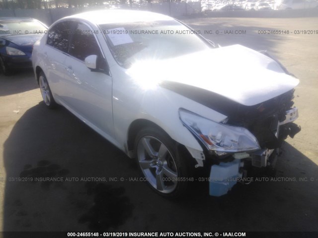 JN1CV6AR6DM757193 - 2013 INFINITI G37 WHITE photo 1