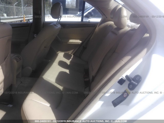 WDBRF61JX3A431846 - 2003 MERCEDES-BENZ C 240 WHITE photo 8