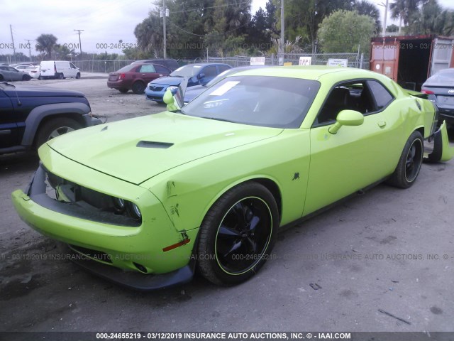 2C3CDZFJ6FH715508 - 2015 DODGE CHALLENGER R/T SCAT PACK GREEN photo 2