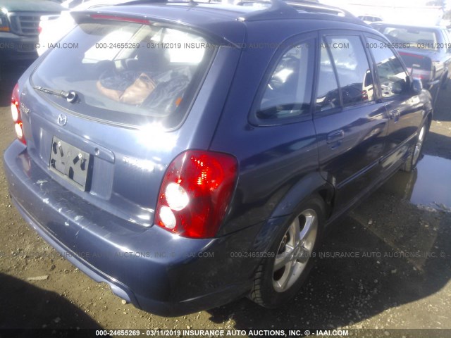 JM1BJ245321640790 - 2002 MAZDA PROTEGE PR5 BLUE photo 4