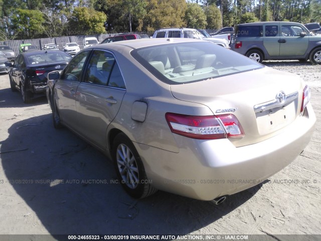 4T1BK3EK4BU128313 - 2011 TOYOTA CAMRY SE/LE/XLE 金色 照片 3