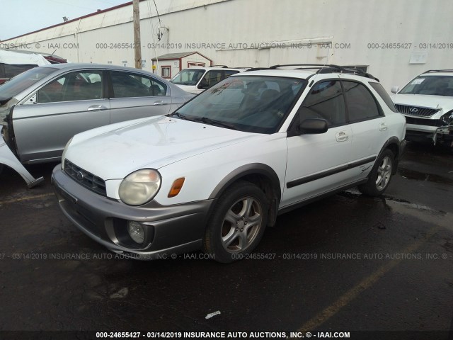 JF1GG68582H810550 - 2002 SUBARU IMPREZA OUTBACK SPORT WHITE photo 2