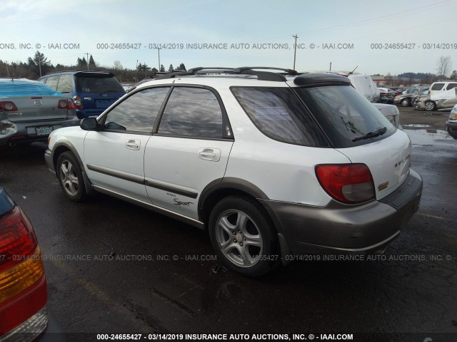 JF1GG68582H810550 - 2002 SUBARU IMPREZA OUTBACK SPORT WHITE photo 3