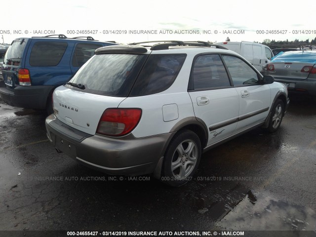 JF1GG68582H810550 - 2002 SUBARU IMPREZA OUTBACK SPORT WHITE photo 4