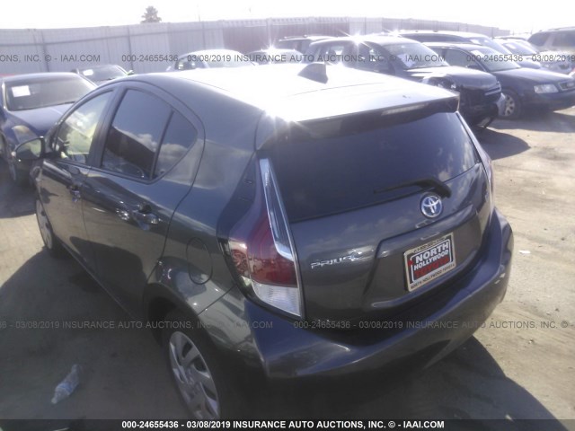 JTDKDTB38F1109878 - 2015 TOYOTA PRIUS C GRAY photo 3