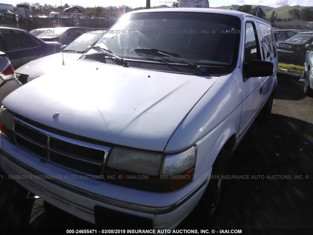 2B4GH2532PR280846 - 1993 DODGE CARAVAN WHITE photo 2