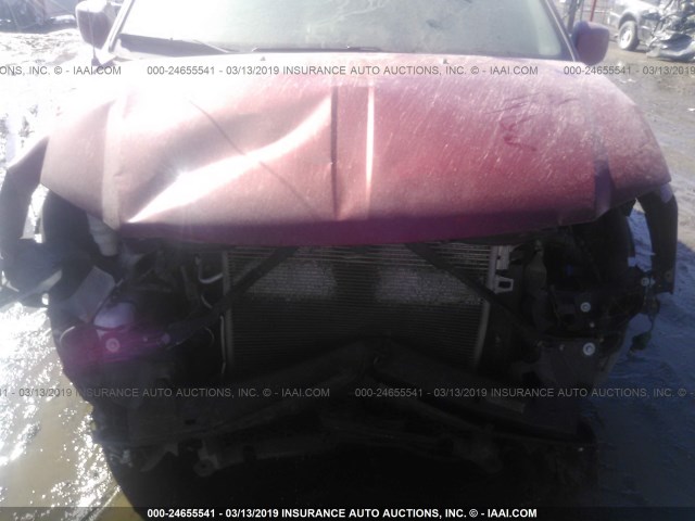 2D4RN5D18AR258396 - 2010 DODGE GRAND CARAVAN SXT RED photo 6