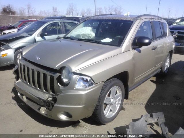 1J4FF47B59D201030 - 2009 JEEP COMPASS SPORT BEIGE photo 2