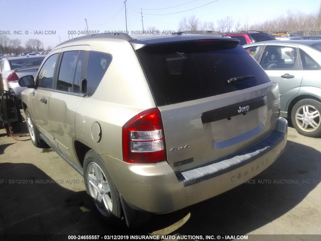 1J4FF47B59D201030 - 2009 JEEP COMPASS SPORT BEIGE photo 3