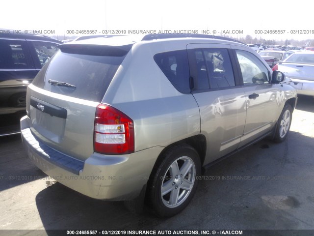 1J4FF47B59D201030 - 2009 JEEP COMPASS SPORT BEIGE photo 4