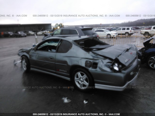 2G1WZ121949200259 - 2004 CHEVROLET MONTE CARLO SS SUPERCHARGED GRAY photo 3