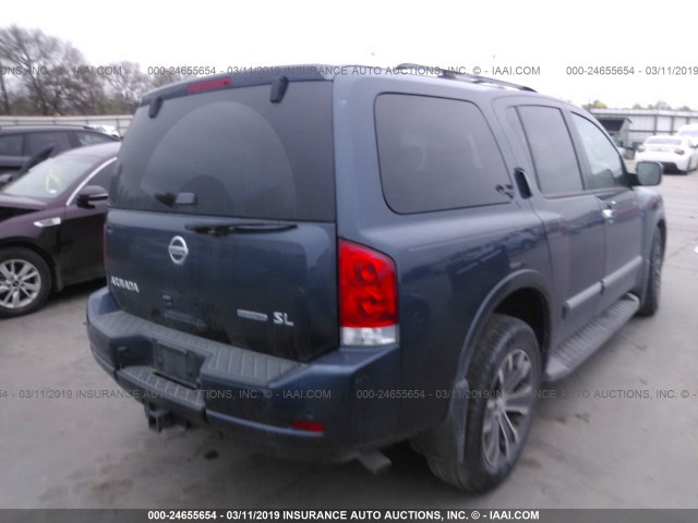 5N1BA0ND7FN601608 - 2015 NISSAN ARMADA SV/SL/PLATINUM BLUE photo 4