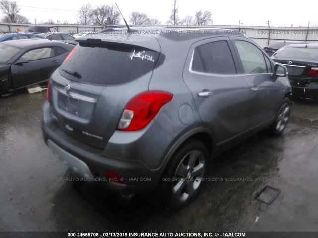 KL4CJCSB6EB746369 - 2014 BUICK ENCORE GRAY photo 4