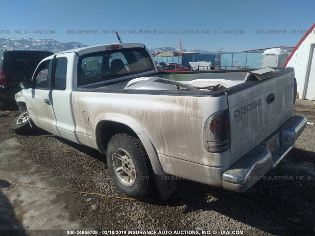 1B7GG22N9YS509146 - 2000 DODGE DAKOTA WHITE photo 3