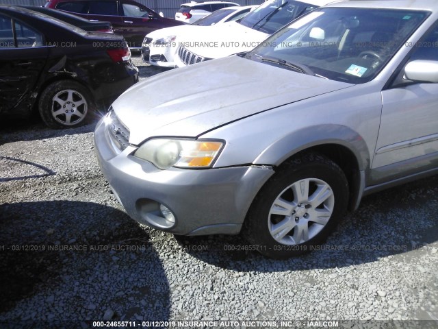 4S4BP62C257369984 - 2005 SUBARU LEGACY OUTBACK 2.5I LIMITED SILVER photo 6