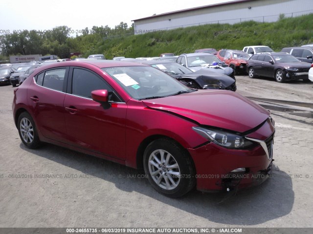 JM1BM1M73E1214248 - 2014 MAZDA 3 GRAND TOURING RED photo 1