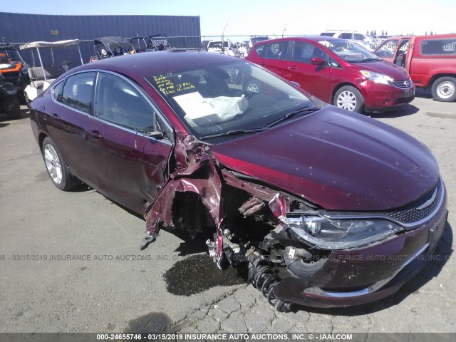 1C3CCCAB1GN126617 - 2016 CHRYSLER 200 LIMITED RED photo 1