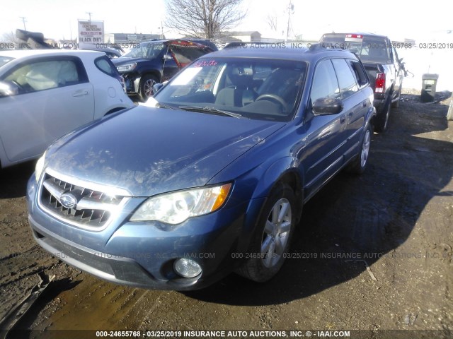 4S4BP61C986309115 - 2008 SUBARU OUTBACK 2.5I BLUE photo 2