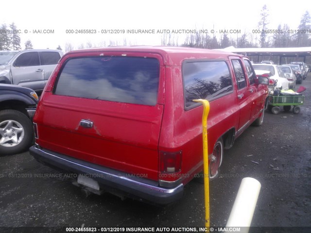 1GKER16K9MF529979 - 1991 GMC SUBURBAN R15 CONVENTIONAL RED photo 4