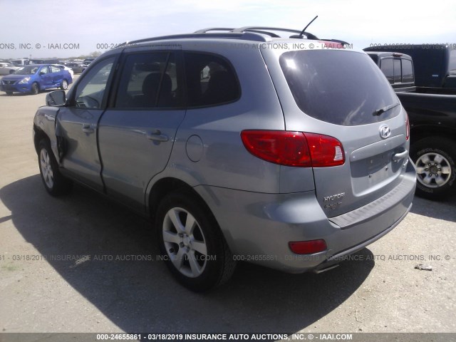 5NMSH13E09H229239 - 2009 HYUNDAI SANTA FE SE/LIMITED Light Blue photo 3