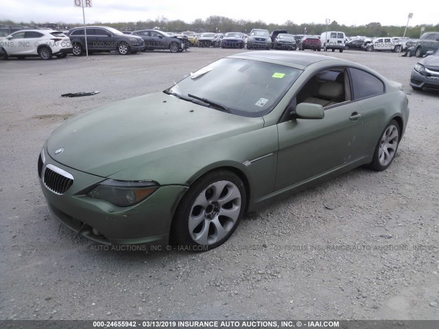 WBAEH13537CR52430 - 2007 BMW 650 I GREEN photo 2