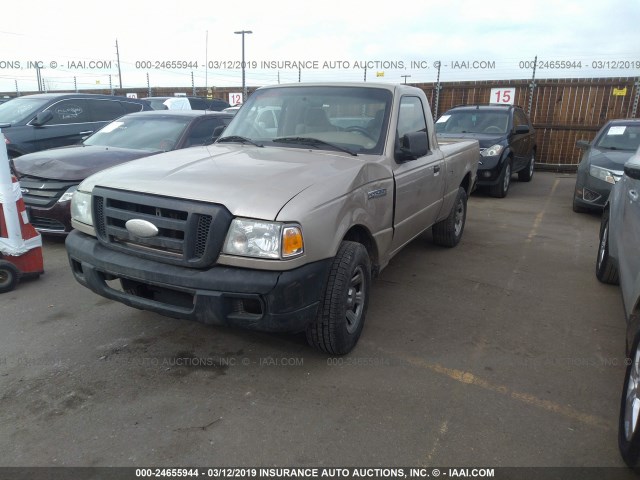 1FTYR10D97PA51225 - 2007 FORD RANGER GOLD photo 2