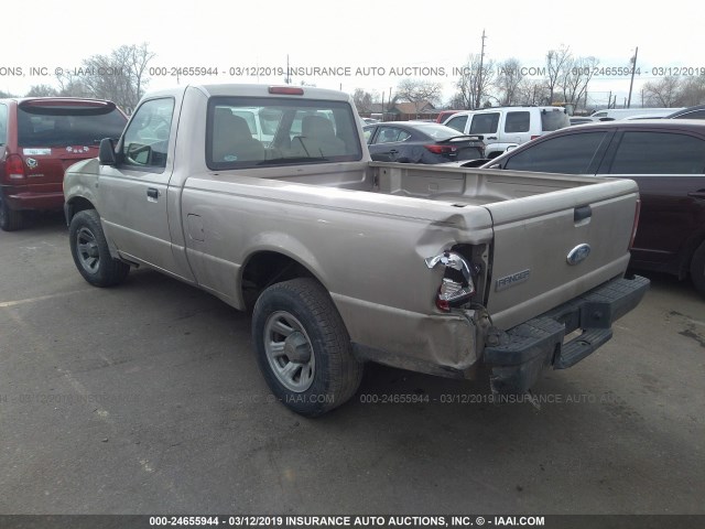 1FTYR10D97PA51225 - 2007 FORD RANGER GOLD photo 3