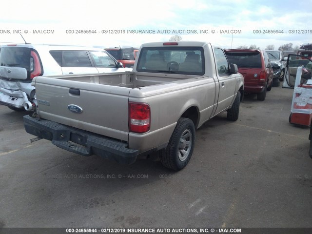 1FTYR10D97PA51225 - 2007 FORD RANGER GOLD photo 4